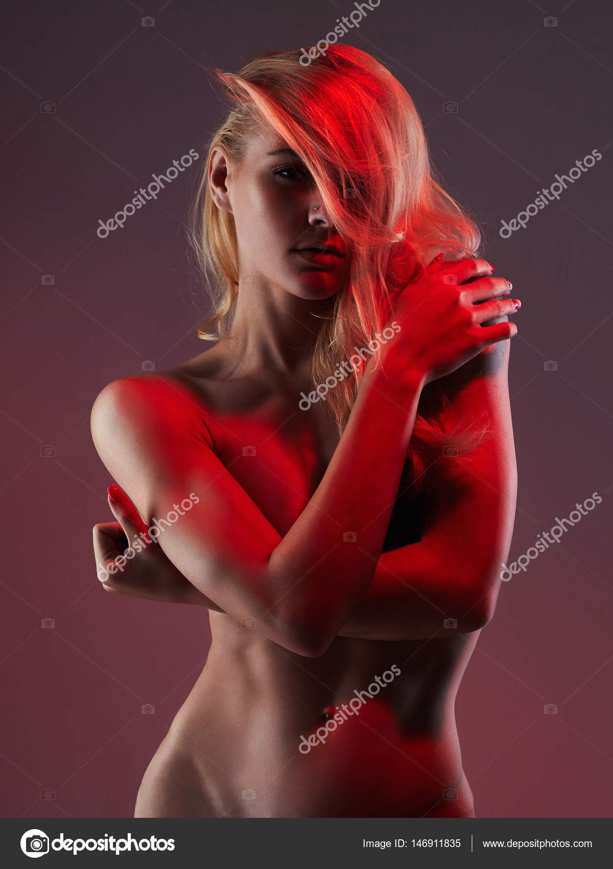 Red nude the woman in 