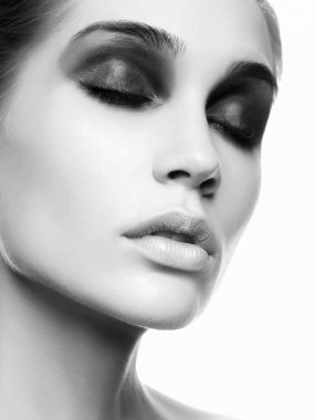Güzellik yüz girl.black ve beyaz