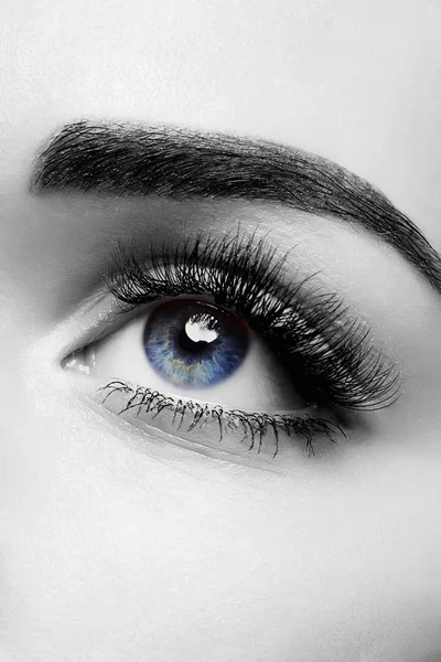 Olho de mulher com maquiagem bonita — Fotografia de Stock