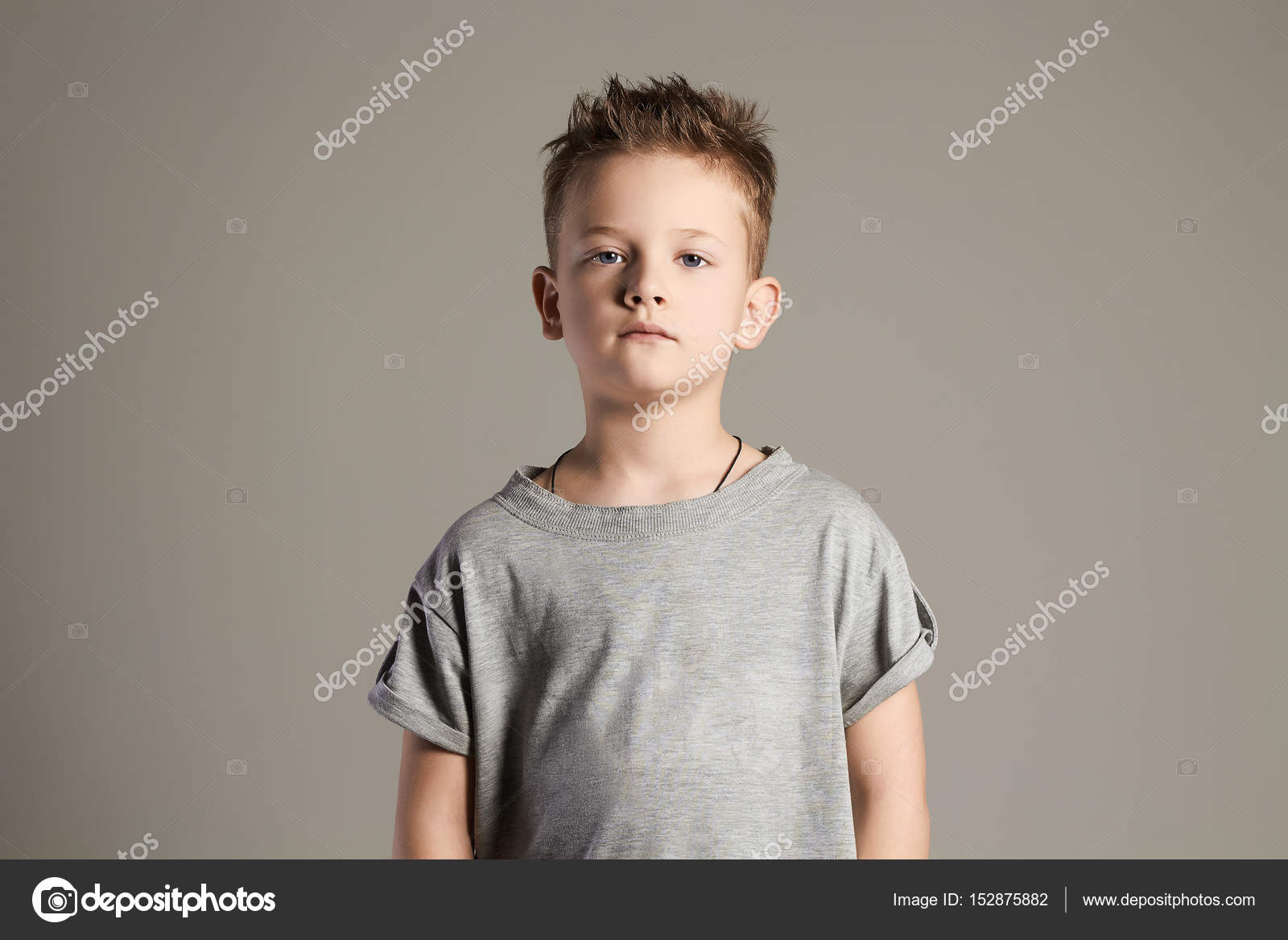 Handsome little boy. 7 years old kid Stock Photo by ©EugenePartyzan  152875882