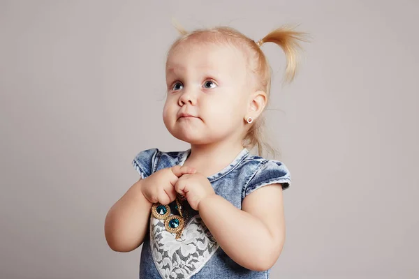 Little baby girl. funny child — Stock Photo, Image