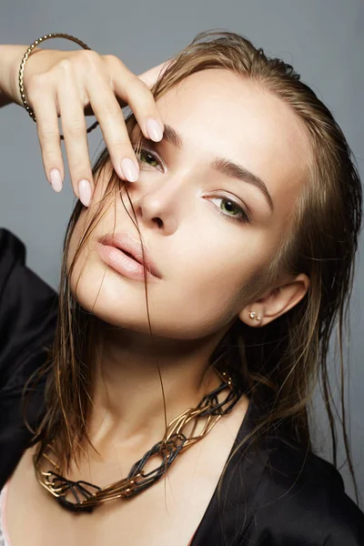 Vrouw face.fashion schoonheid make-up — Stockfoto