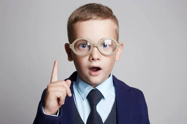 Glasses.genius çocuklar komik çocuk — Stok fotoğraf