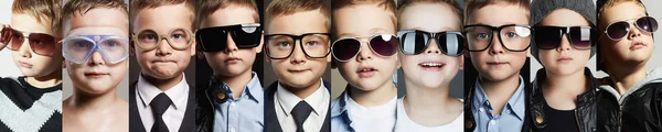 안경 및 선글라스 콜라주 어린이 — 스톡 사진