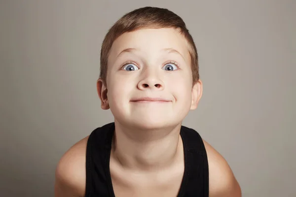 Funny kid looking at camera — Stock Photo, Image