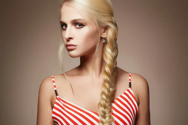 Beauty fashion portrait.blond sexy girl — Stock Photo, Image