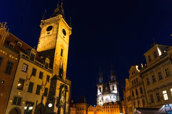 Praga Plaza Ciudad Vieja Stare Mesto Centro Histórico Reloj Astronómico — Foto de Stock