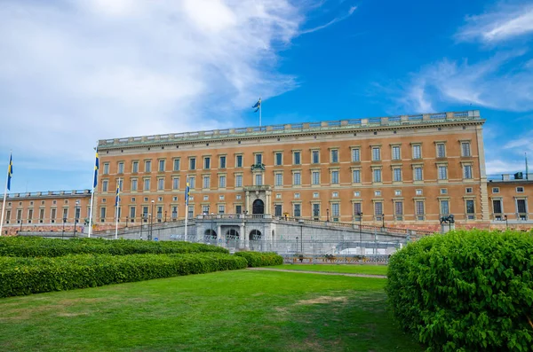 Σουηδία Στοκχόλμη Μαΐου 2018 Βασιλικό Παλάτι Βόρεια Πρόσοψη Stockholms Slott — Φωτογραφία Αρχείου
