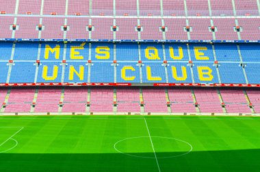 Barselona, İspanya, 14 Mart 2019: Camp Nou, Barcelona 'da bulunan futbol kulübü.