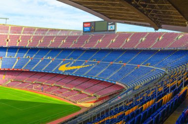 Barselona, İspanya, 14 Mart 2019: Camp Nou, Barcelona 'da bulunan futbol kulübü.