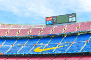 Barselona, İspanya, 14 Mart 2019: Camp Nou, Barcelona 'da bulunan futbol kulübü.