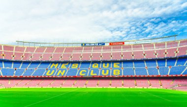 Barselona, İspanya, 14 Mart 2019: Camp Nou, Barcelona 'da bulunan futbol kulübü.