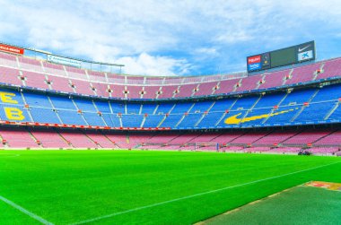 Barselona, İspanya, 14 Mart 2019: Camp Nou, Barcelona 'da bulunan futbol kulübü.