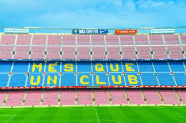 Barselona, İspanya, 14 Mart 2019: Camp Nou, Barcelona 'da bulunan futbol kulübü.