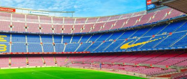 Barselona, İspanya, 14 Mart 2019: Camp Nou, Barcelona 'da bulunan futbol kulübü.