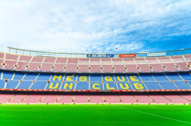 Barselona, İspanya, 14 Mart 2019: Camp Nou, Barcelona 'da bulunan futbol kulübü.