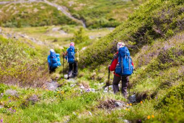 Gençler Altay Dağları, Rusya'nın dağlık bölgelerde hiking