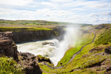İzlanda 'da Gullfoss şelalesi
