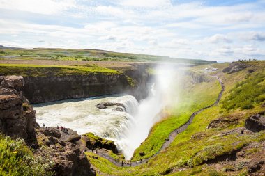 İzlanda 'da Gullfoss şelalesi