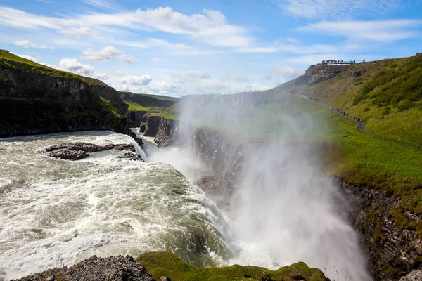 Gullfoss vodopád na Islandu — Stock fotografie