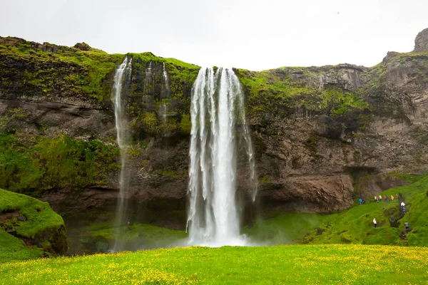 Seljalandsfoss een van de meest beroemde IJslandse waterval — Stockfoto