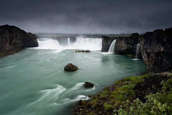 冰岛的美丽 Godafoss 瀑布 — 图库照片