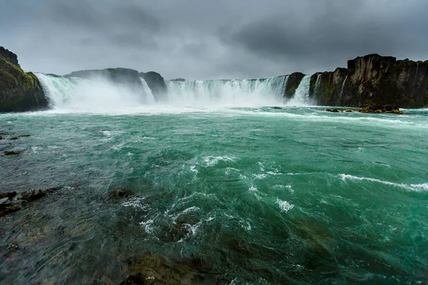 冰岛的美丽 Godafoss 瀑布 — 图库照片