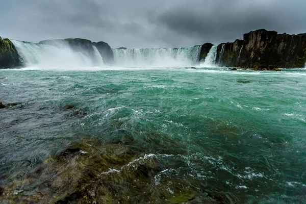 冰岛的美丽 Godafoss 瀑布 — 图库照片