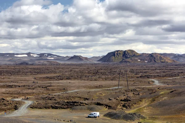 Θέα Στο Ορεινό Τοπίο Στην Ισλανδία — Φωτογραφία Αρχείου