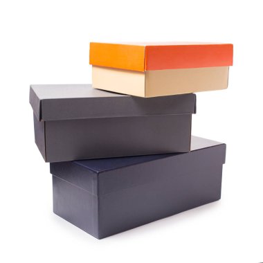 Beyaz arka plan üzerinde gerçek Ayakkabı kutuları