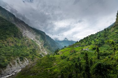 Himalaya Dağları, Nepal Manaslu devre üzerinde Yeşil Vadi 