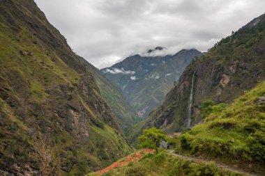 Himalaya Dağları, Nepal Manaslu devre üzerinde Yeşil Vadi 
