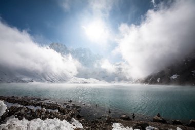 Gokyo Gölü Nepal Everest bölgesinde görüntülemek
