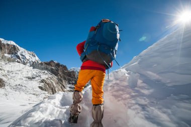 Cho La geçiş yürüyüşçülerin Everest bölgesinde, Nepal geçmek
