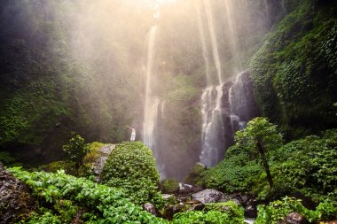 Kadın Sekumpul şelale Bali, Indon taze hissediyor