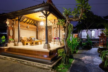 Evi turistler Ubud, Bali, Endonezya için