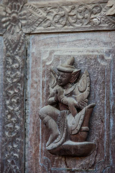 Monastero di legno di Shwenandaw, Myanmar — Foto Stock