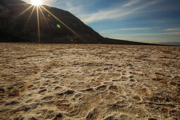 Vista Largo Badwater Road Parque Nacional Death Valley California — Foto de Stock