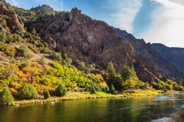 Siyah Kanyon Gunnison Park, Colorado, ABD