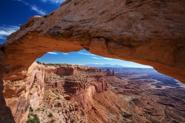 Mesa arch Canyonlands Milli Parkı'nda Utah, ABD için muhteşem viwe