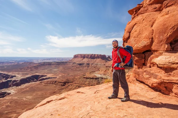 Vandrare Canyonlands Nationalpark Utah Usa — Stockfoto