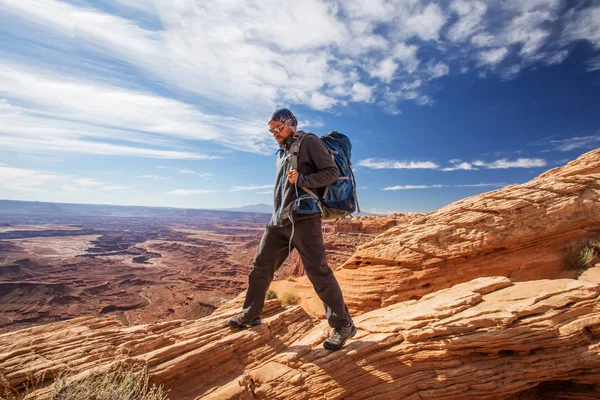 Vandrare Canyonlands Nationalpark Utah Usa — Stockfoto