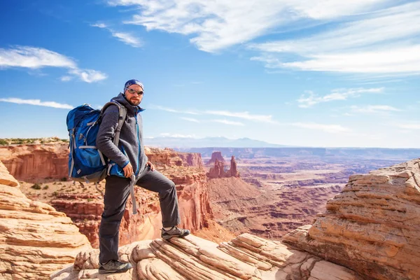 Vandrare Canyonlands Nationalpark Utah Usa — Stockfoto