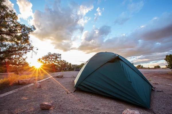 Tienda Camping Del Parque Nacional Canyonlands Utah Estados Unidos — Foto de Stock