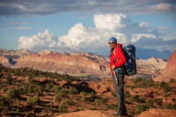 Vandrare Capitol Reef National Park Utah Usa — Stockfoto