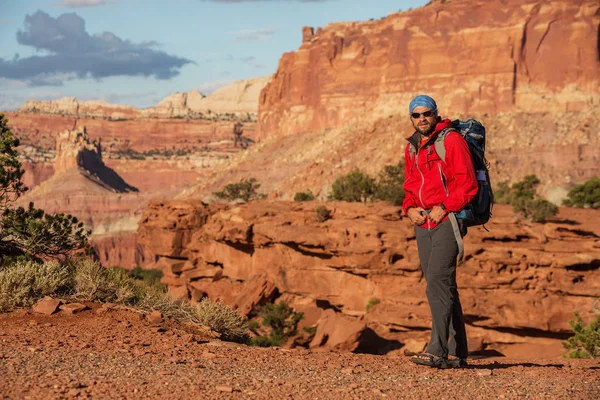 Vandrare Capitol Reef National Park Utah Usa — Stockfoto