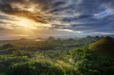 Muhteşem göz çikolata hills, Bohol, Filipinler