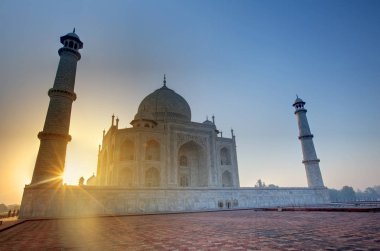 Taj Mahal, gündoğumu, Arga, Hindistan