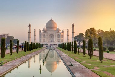 Taj Mahal, gündoğumu, Arga, Hindistan