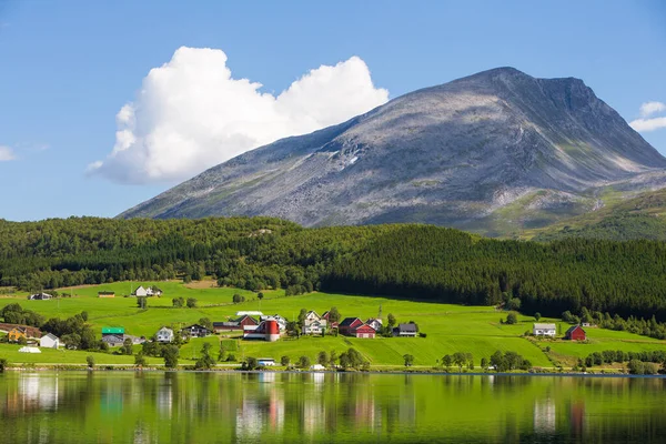 Grüne Malerische Landschaft Norwegens — Stockfoto